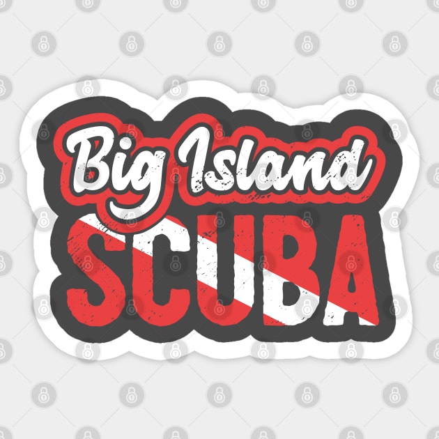 Scuba Diving Big Island Hawaii Diver Sticker by Uinta Trading